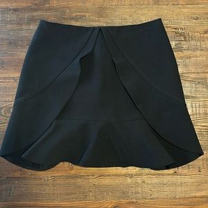 BCBG Maxazria Black ruffle mini skirt